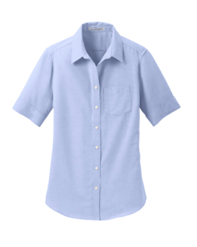 LADIES PORT AUTHORITY SHORT SLEEVE SUPERPRO OXFORD SHIRT