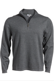 UNISEX QUARTER-ZIP COTTON BLEND SWEATER