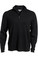 UNISEX QUARTER-ZIP COTTON BLEND SWEATER