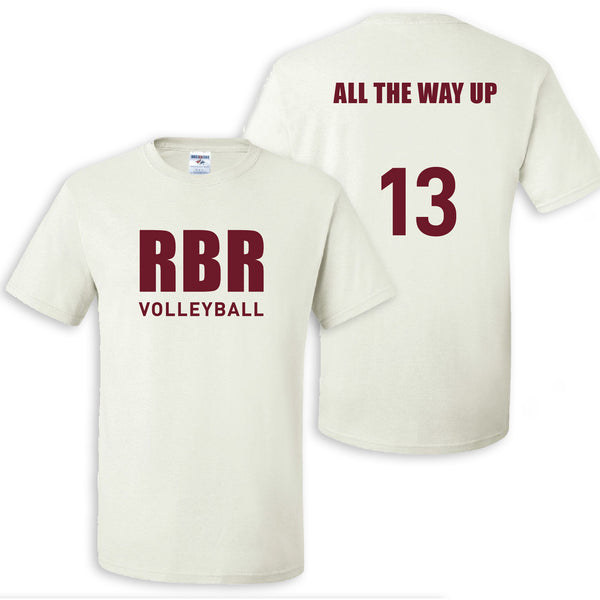 RBR Volleyball Warm Up tee 50/50 VARSITY PLAYERS ONLY / CUSTOM NUMBER