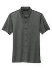 Men's Stretch Pique Full-Button Polo